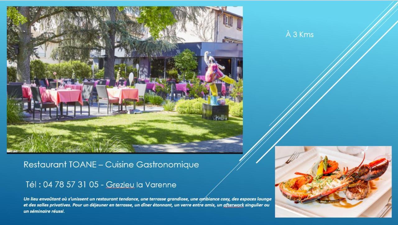 Bel Appartement T2 40 M² Vaugneray Luaran gambar